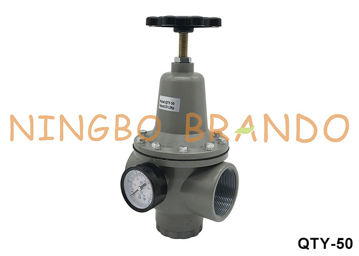 QTY-50 2'' 1 MPa Pneumatic Air Regulator Pressure Reducing Valve With Gauge