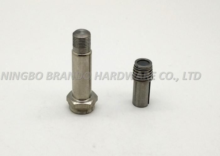 Normally Closed Solenoid Valve Stem 304 Stainless Steel In Silver White Color