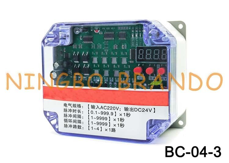 4 Lines 220VAC Input 24VDC Output Pulse Valve Controller For Dust Collector
