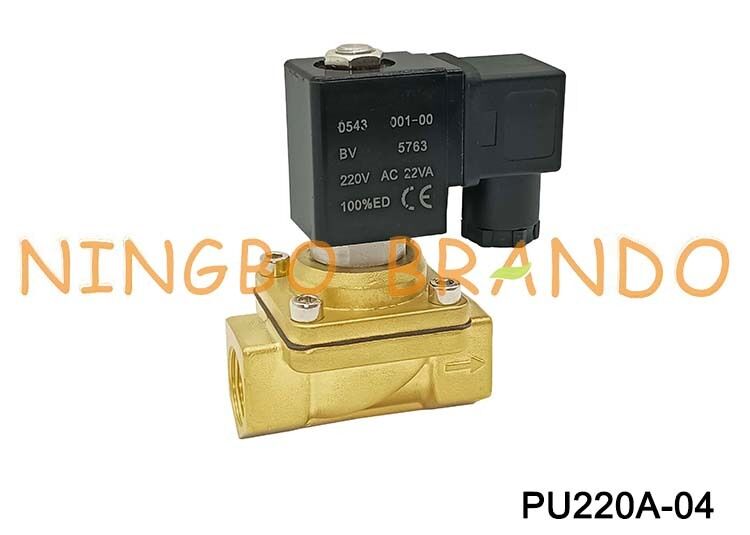 PU220A-04 1/2'' Shako Type 2/2 way Brass Solenoid Valve 24V 110V 220V