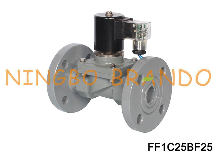 DN25 1'' Flange Type CPVC Anti Corrosion Solenoid Valve for Salt Water Acid Alkali