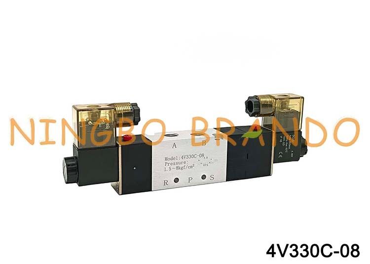 AIRTAC Type Solenoid Valve Air Valve 4V330C-08 DC 12V 24V AC 110V 220V