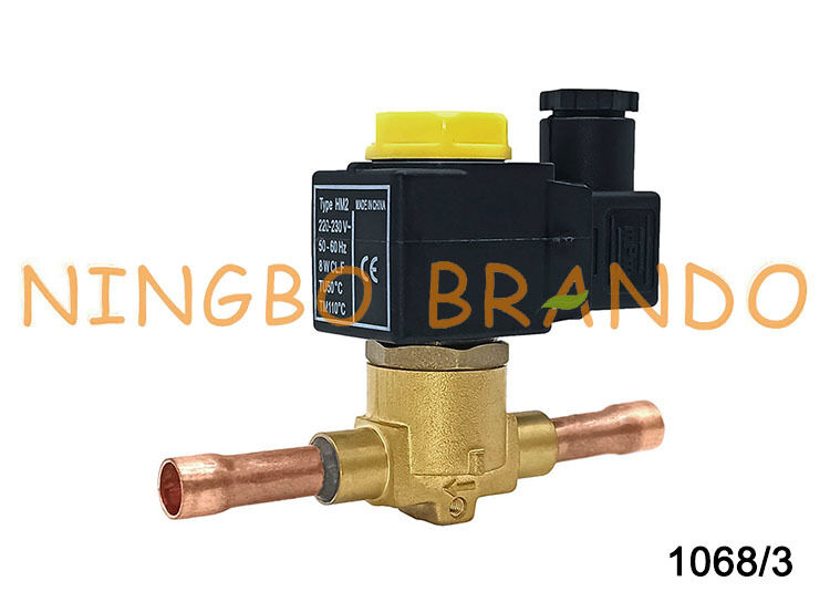 Castel Type Solenoid Valve 3/8'' Solder 1068/3A7 Air Conditioning Freezer Solenoid Valve