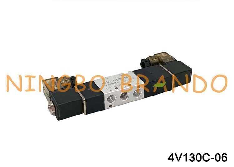 AIRTAC Type 4V130C-06 Solenoid Valve 5/3 Way Closed Center Pneumatic Valve 1/8 Inch