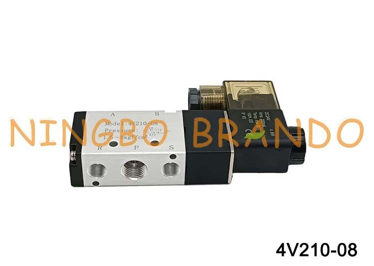 AIRTAC Type 4V210-08 Solenoid Valve 5/2 Way Pneumatic Valve 1/4 Inch Single Solenoid