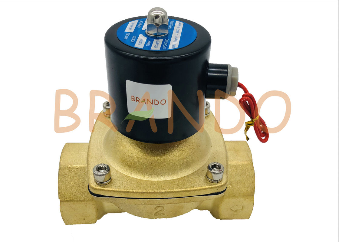 2 Inch Brass Solenoid Valve 2W-500-50 Direct Acting Diaphragm Structure