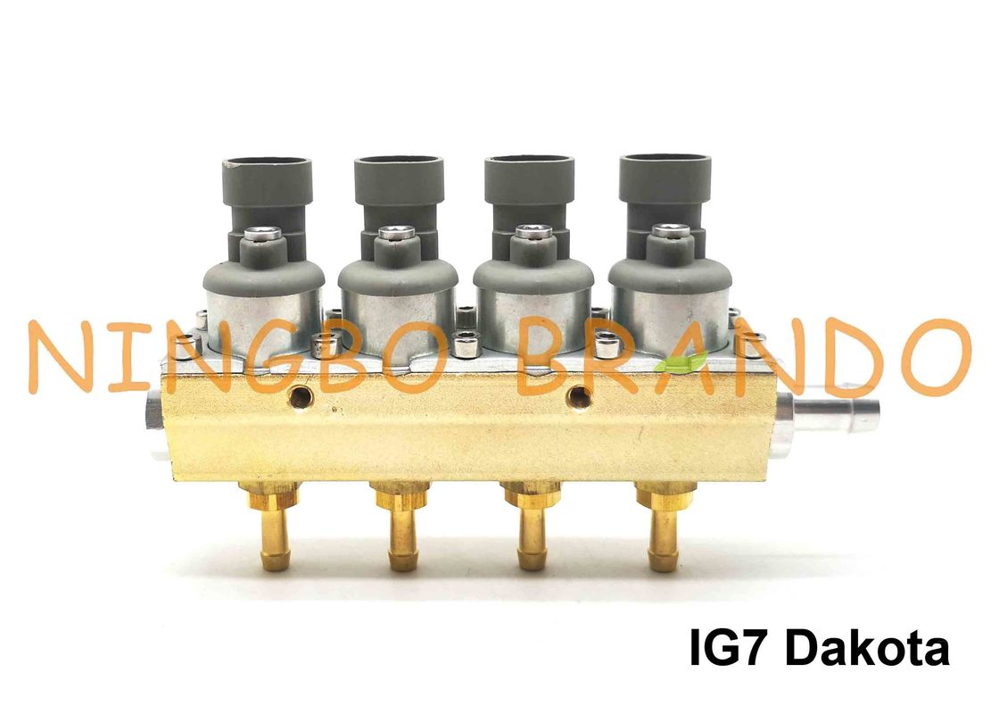 RAIL Type IG7 Dakota Navajo Injector Rail 2 Ohm 4 Cylinder Aluminum Body For LPG CNG