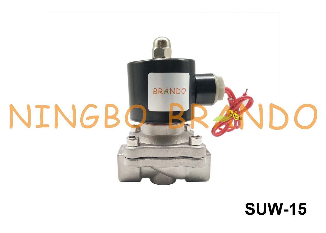 G1/2&quot; NC Nitrile Diaphragm Stainless Steel 2S160-15 SUW-15 Uni-D Type Solenoid Valve AC220V