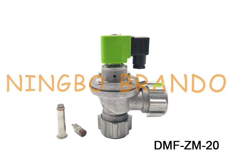 G 3/4 Inch Right Angle Solenoid Pulse Valve DMF - ZM - 20 BFEC Type With Aluminum Alloy Body