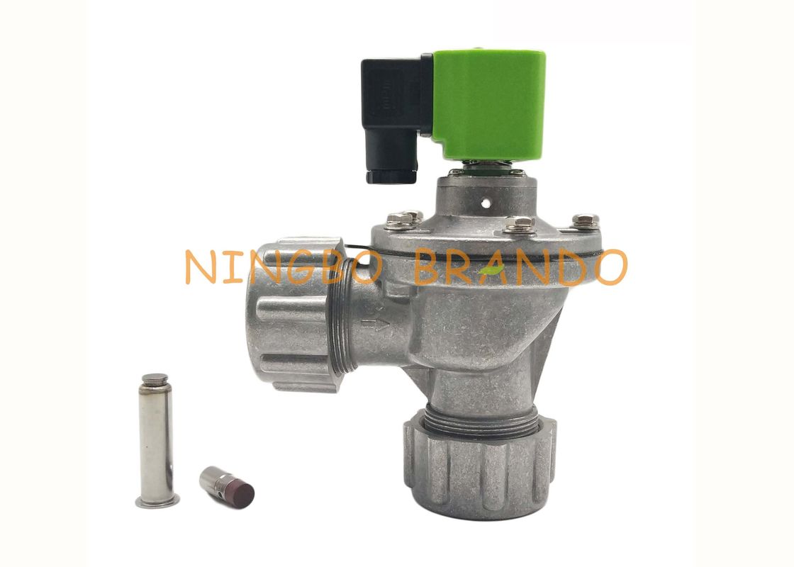 110V AC 12V DC 1&quot; Inch DN25 DMF-ZM-25 Right Angle Aluminum Alloy Body Dust Collector Valve