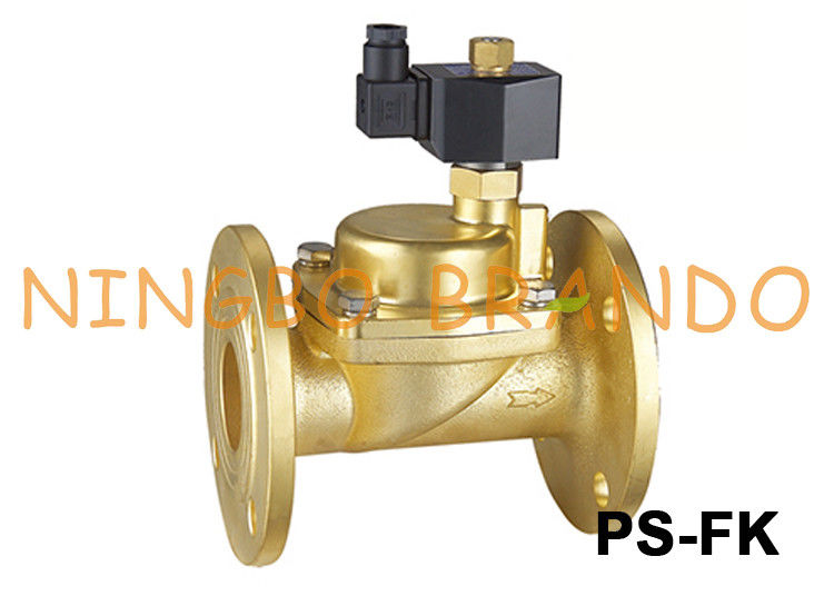 1-1/4&quot; PS-32FK Flanged Piston Pilot Operated Brass Steam Solenoid Valve 24VDC 220VAC