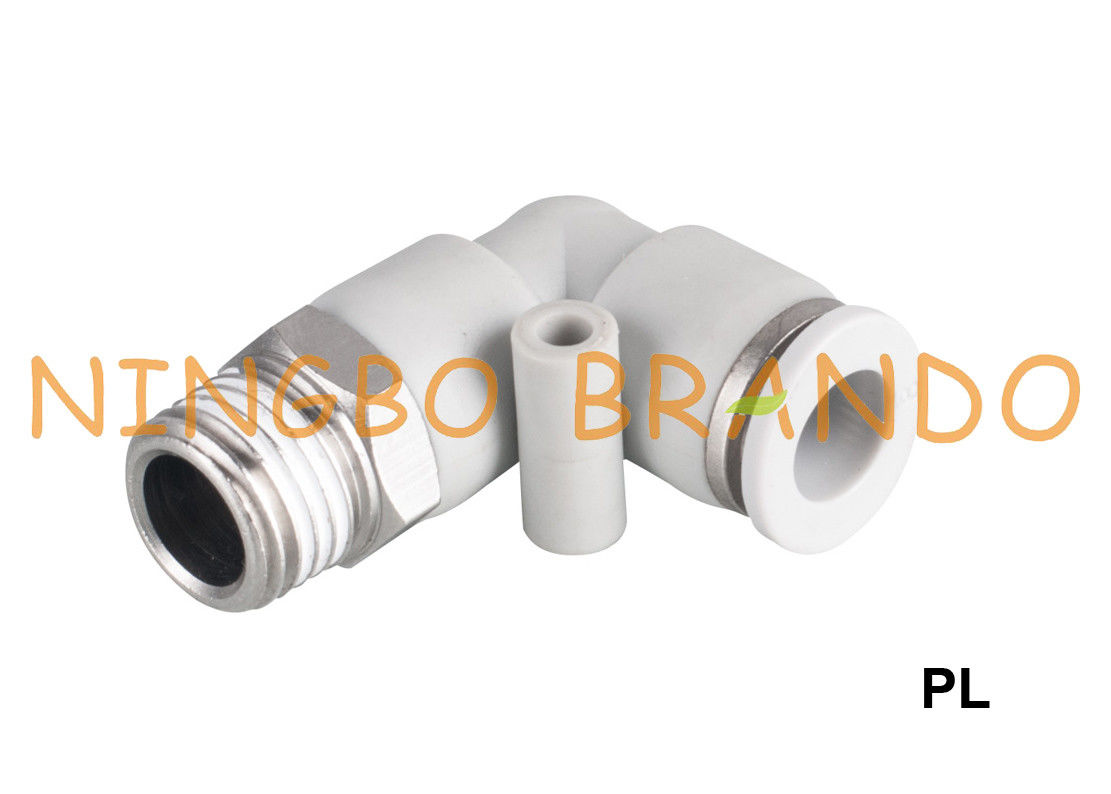 PL Male 90 Degree Elbow Pneumatic Hose Fittings 1/8'' 1/4'' 3/8'' 1/2''