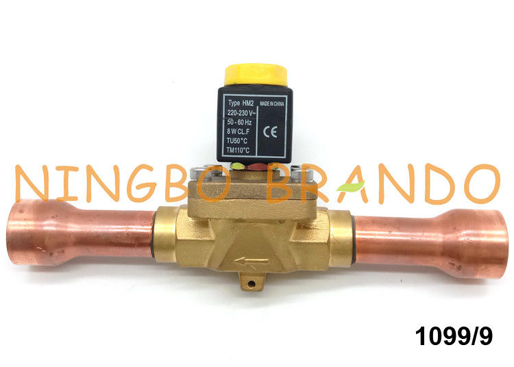 Castel Type 1099/9A6 Refrigeration Solenoid Valve 1 1/8 Inch 220V