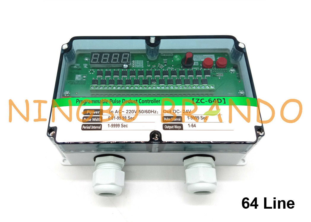 64 Lines Jet Pulse Controller For Dust Collector 220V Input 24V Output