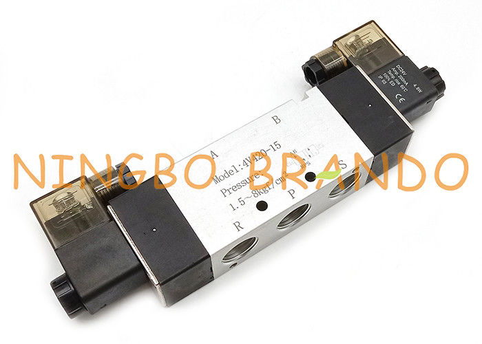 4V420-15 1/2'' DIN Connetcor Double Solenoid 5/2 Way Pneumatic Valve