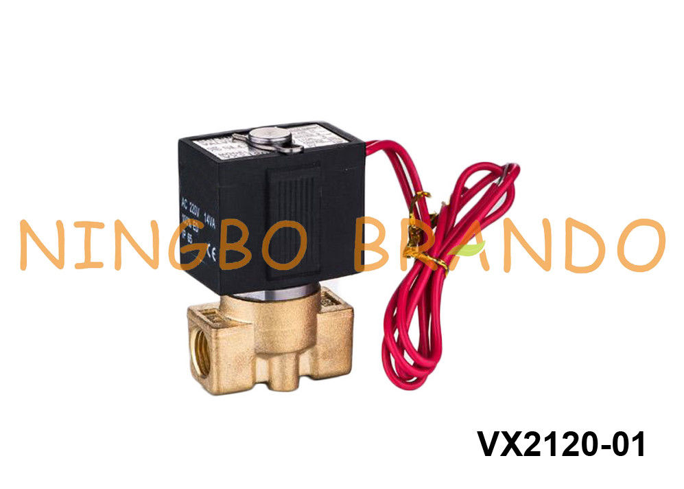 VX2120-01 SMC Type 2 Way NC Brass Solenoid Valve 1/8'' 24VDC 220VAC