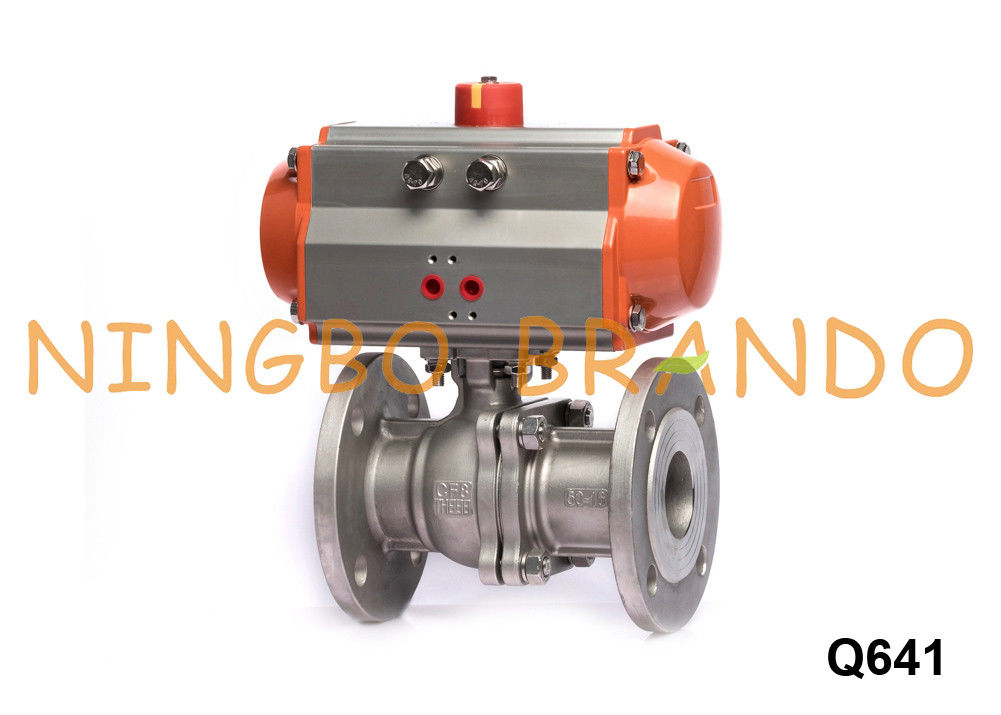 2'' Pneumatic Operated Flanged Ball Valve Stainless Steel 304
