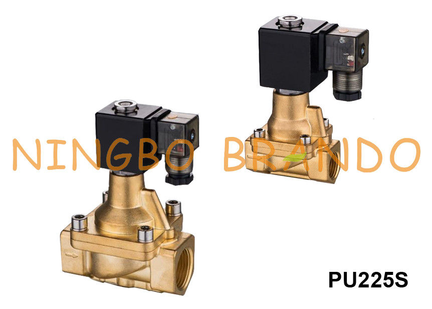 Shako Type PU225S Series Steam Brass Solenoid Valve 3/8'' 1/2'' 3/4'' 1''