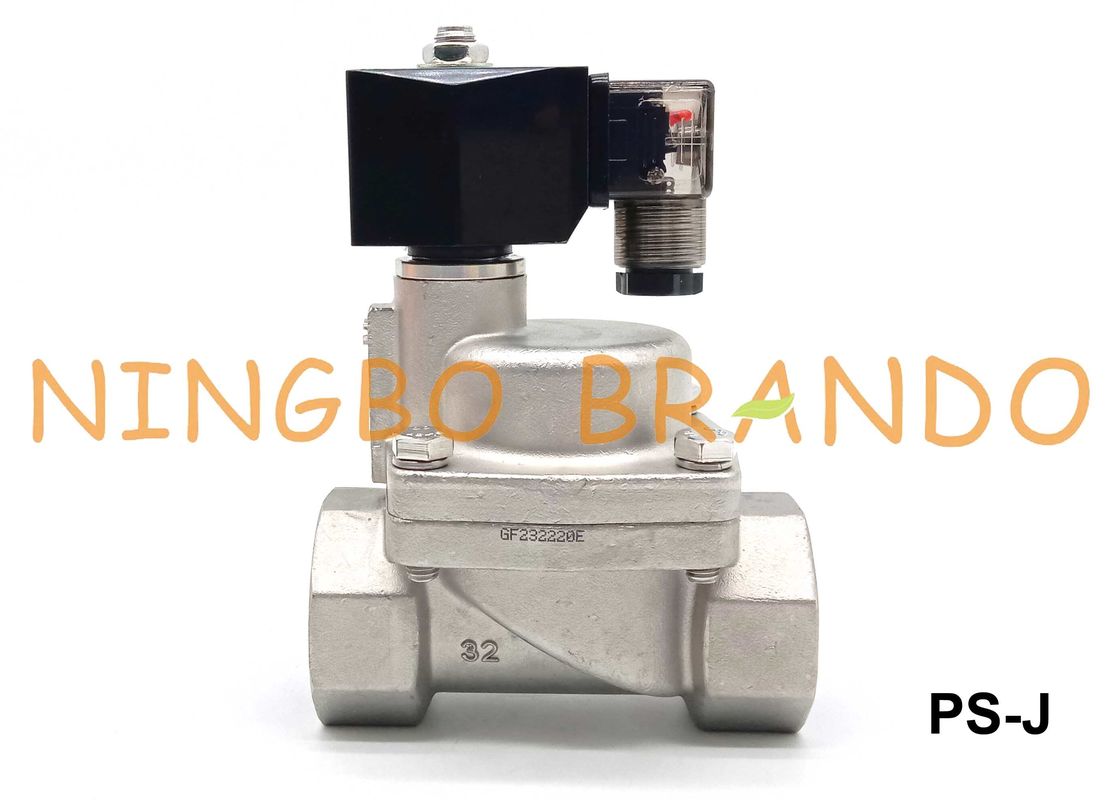 24V 220V Stainless Steel SS304 Steam Solenoid Valve 1 1/4'' 1 1/2'' 2''
