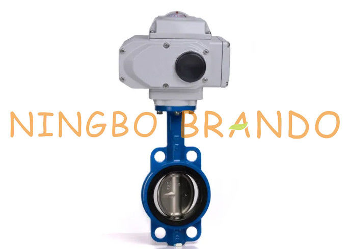 Soft Seal Electric Actuator Wafer Type Butterfly Valve Cast Iron 4 Inch