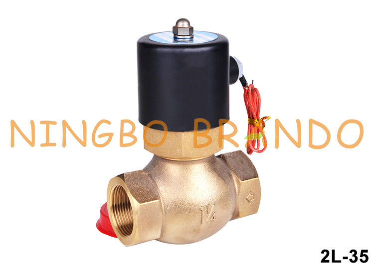 2L-35 1-1/4'' Brass Hot Water Solenoid Valve 12V 24V 110V 220V