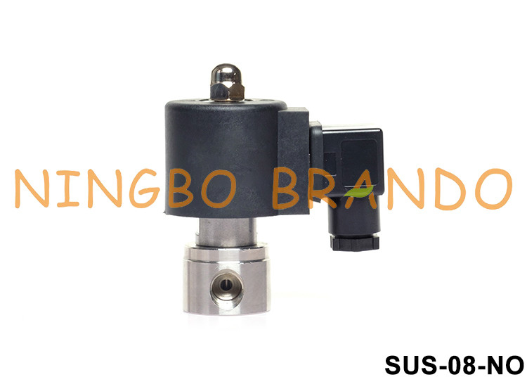 1/4'' PTFE Seal Stainless Steel Solenoid Valve 2/2 Way Normal Open