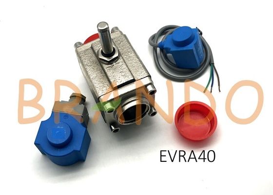 042H1142 EVRA 40 Ammonia Refrigerants Servo Operated Piston Refrigeration Solenoid Valve With Butt Weld Connections