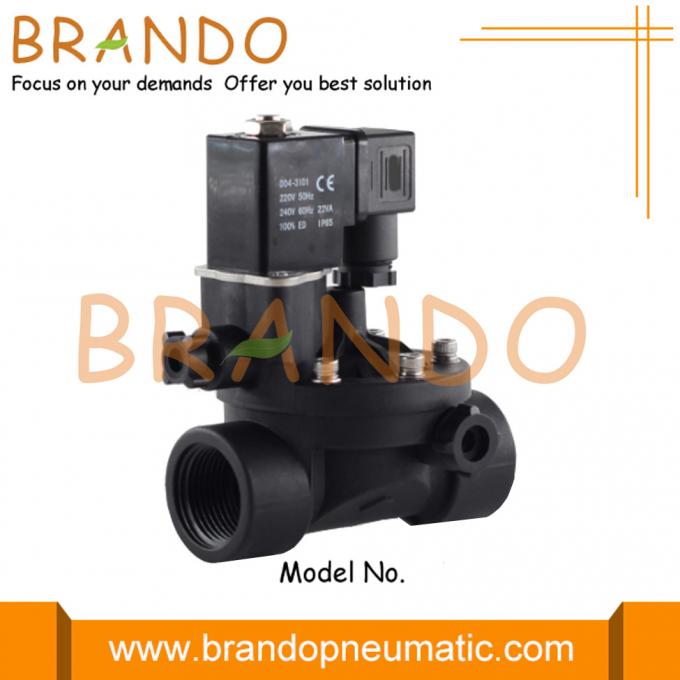 1/2" 3/4" PA66 Nylon Plastic Electric Solenoid Valve Normally Open 12V