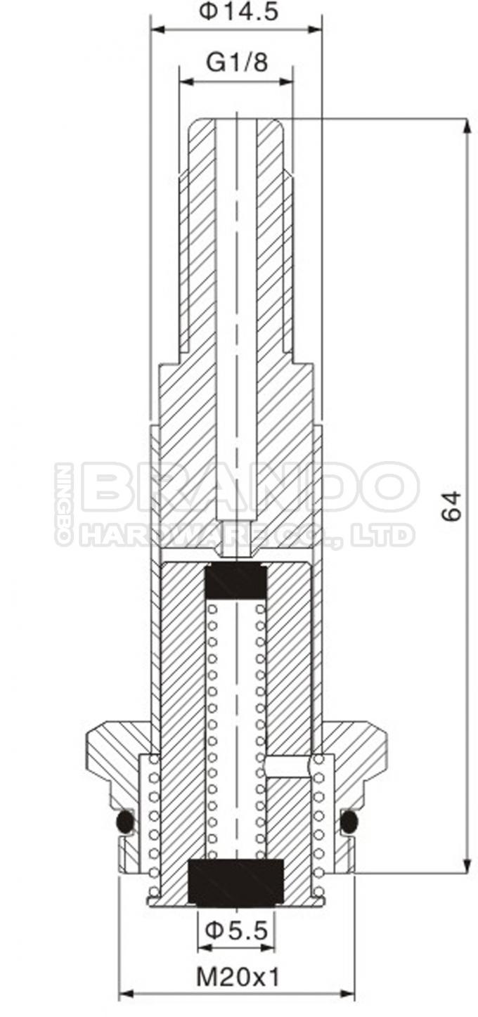 Espresso Coffee Machine Spare Parts 3 Way Solenoid Valve Stem