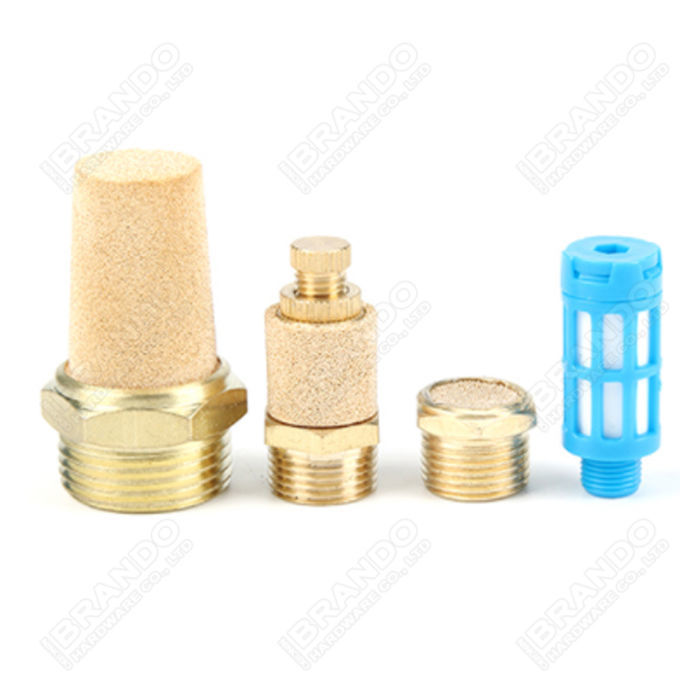 Brass Air Cylinder Pneumatic Solenoid Valve Silencer Muffler 1/4''