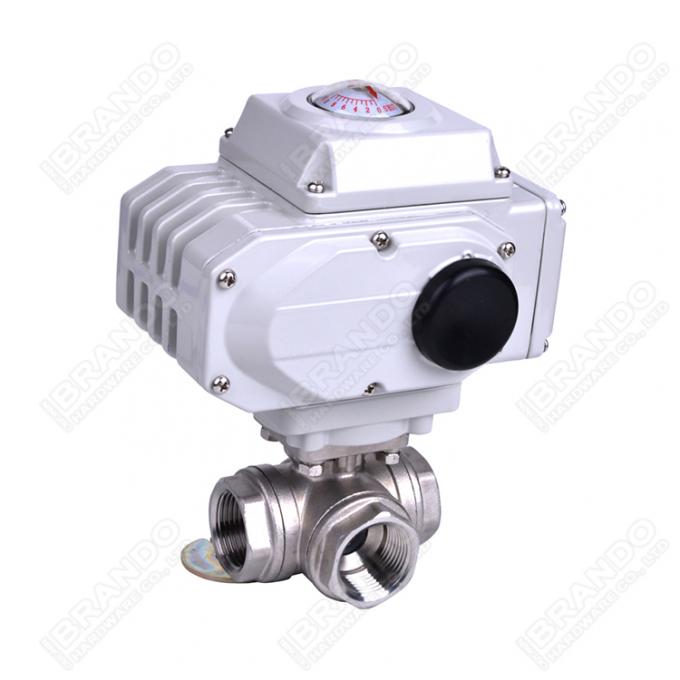 Flange Cast Iron Electric Actuator Butterfly Valve 8'' DN200 24V 12V