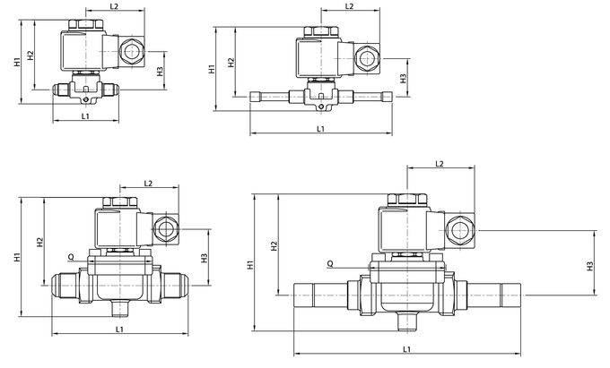 Castel Type Solenoid Valve 3/80'' Solder 1068/3A7 Air Conditioning ...