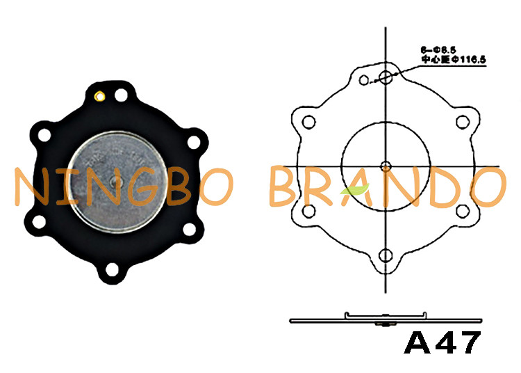 Solution de diaphragme C113827 pour valve à impulsion ASCO SCG353A047 dans les collecteurs de