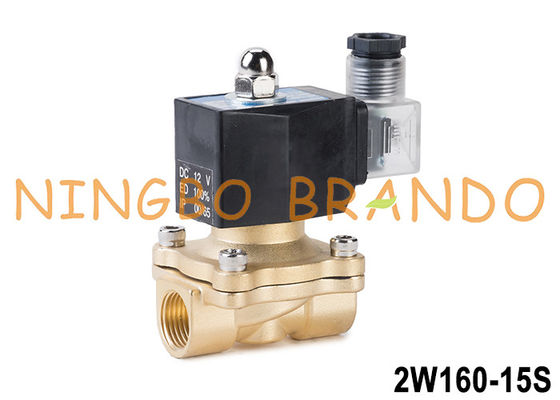 2W160-15 1/2'' 2 Way NC Brass Solenoid Valve with IP65 Coil 24V 220V
