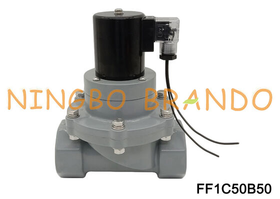 2'' Inch Anti Corrosion Salt Water Acid Electric Solenoid CPVC Valve DN50