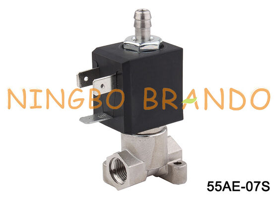 3-Way NC 1/8'' Stainless Steel Solenoid Valve for Espresso Coffee Machine