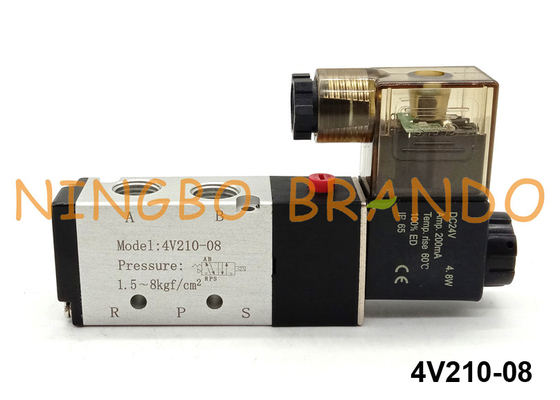 4V210-08 Airtac Type 5/2 Way Pneumatic Solenoid Valve DC24V AC220V